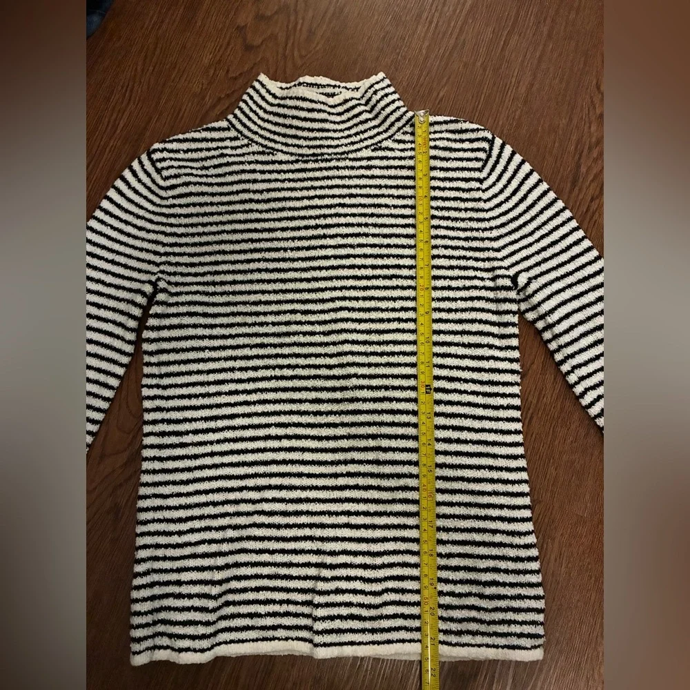 J. Crew Striped Mockneck Pullover Sweater - Size XXS